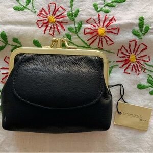 Black Triple Framed Coin Purse By Essentials Rolfs-New